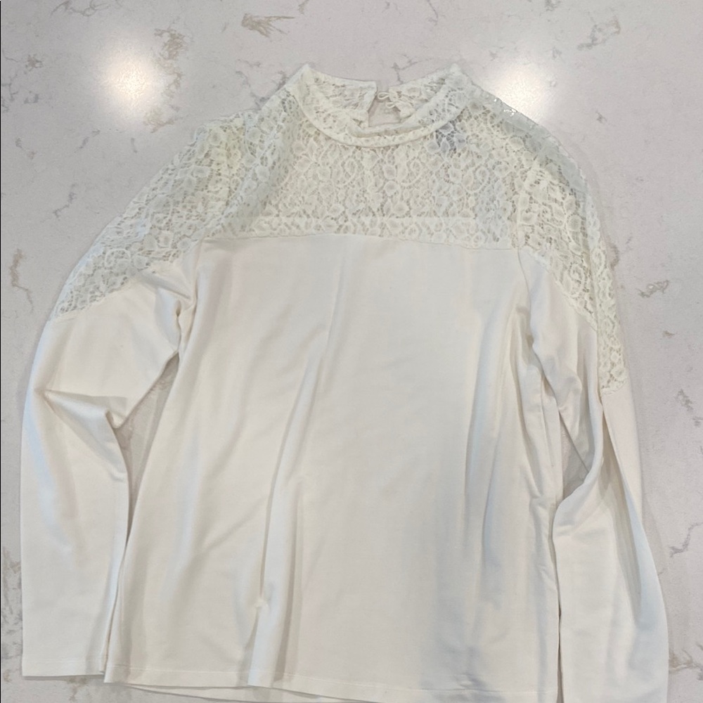 Elegant Ivory Lace Women's Top